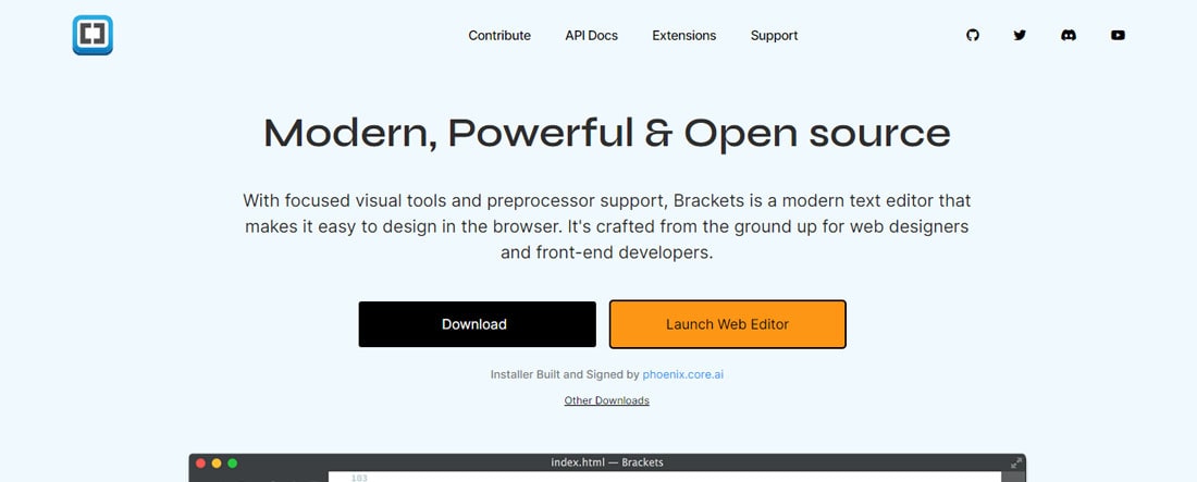 معرفی ادیتور Brackets