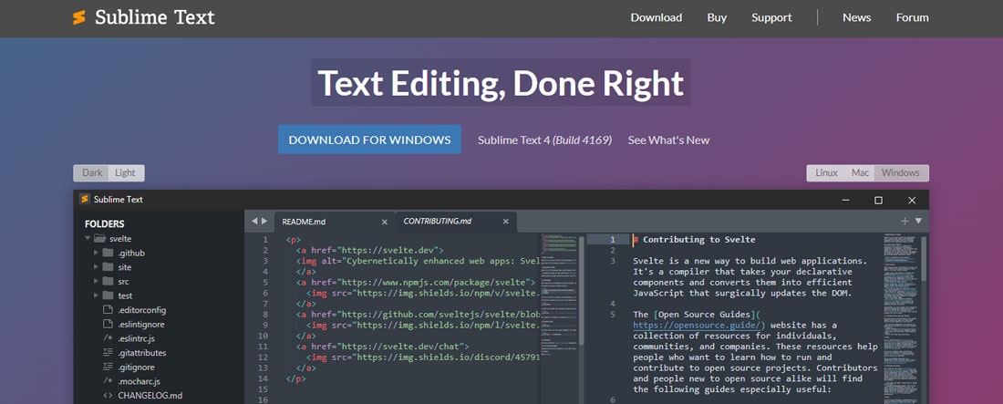معرفی ادیتور sublime text