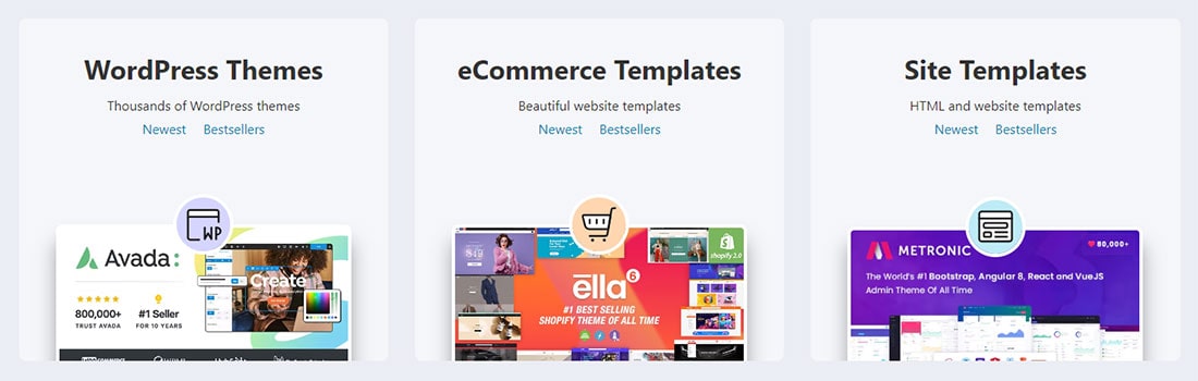 دسته بندی قالب های تم فارست