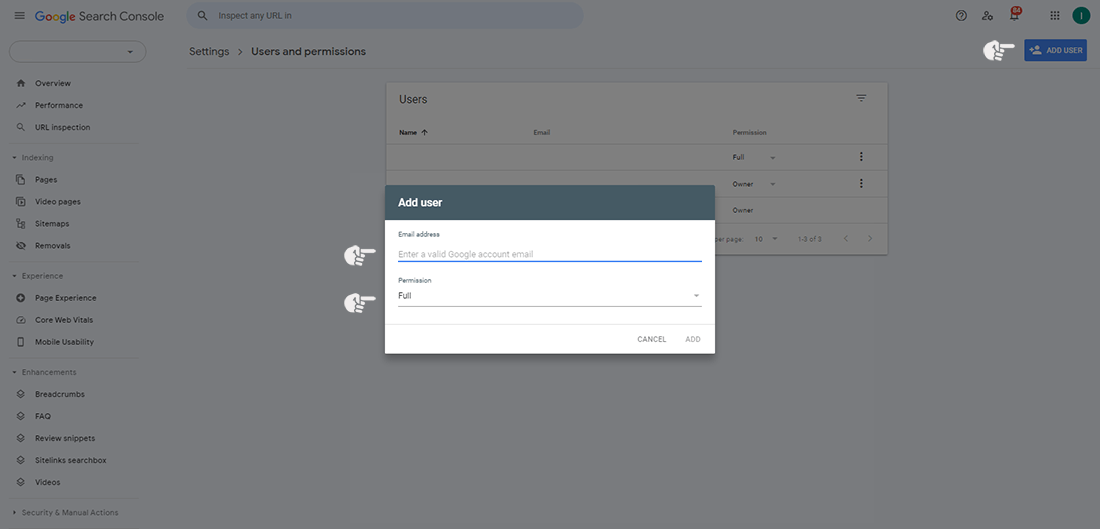 اجازه استفاده دیگر کاربران از گوگل کنسول ما