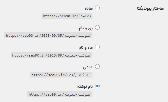 تنظیم پیوند های یکتا در وردپرس