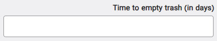 تنظیمات افزونه Change Empty Trash Time