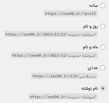 انواع ساختار پیوندهای یکتا در وردپرس