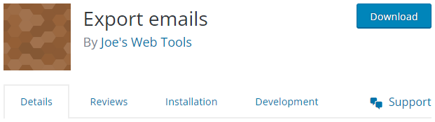 افزونه Export Emails در مخزن وردپرس