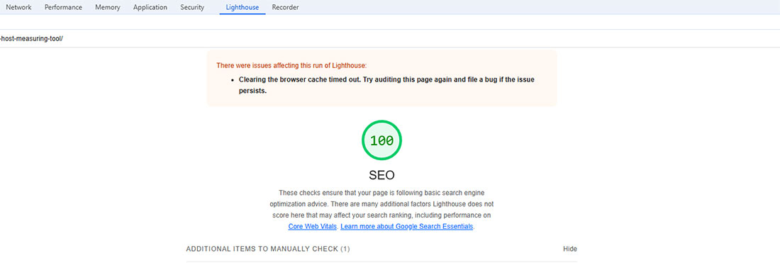 گزارش با google light house