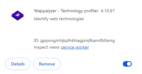 wappalyzer chrome